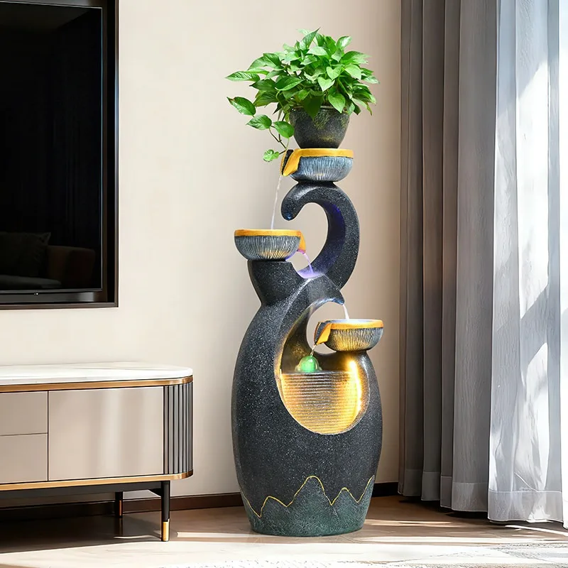 Flowing Circulation Living Room Humidifier Rockery Water Scenery Balcony Floor Decoration