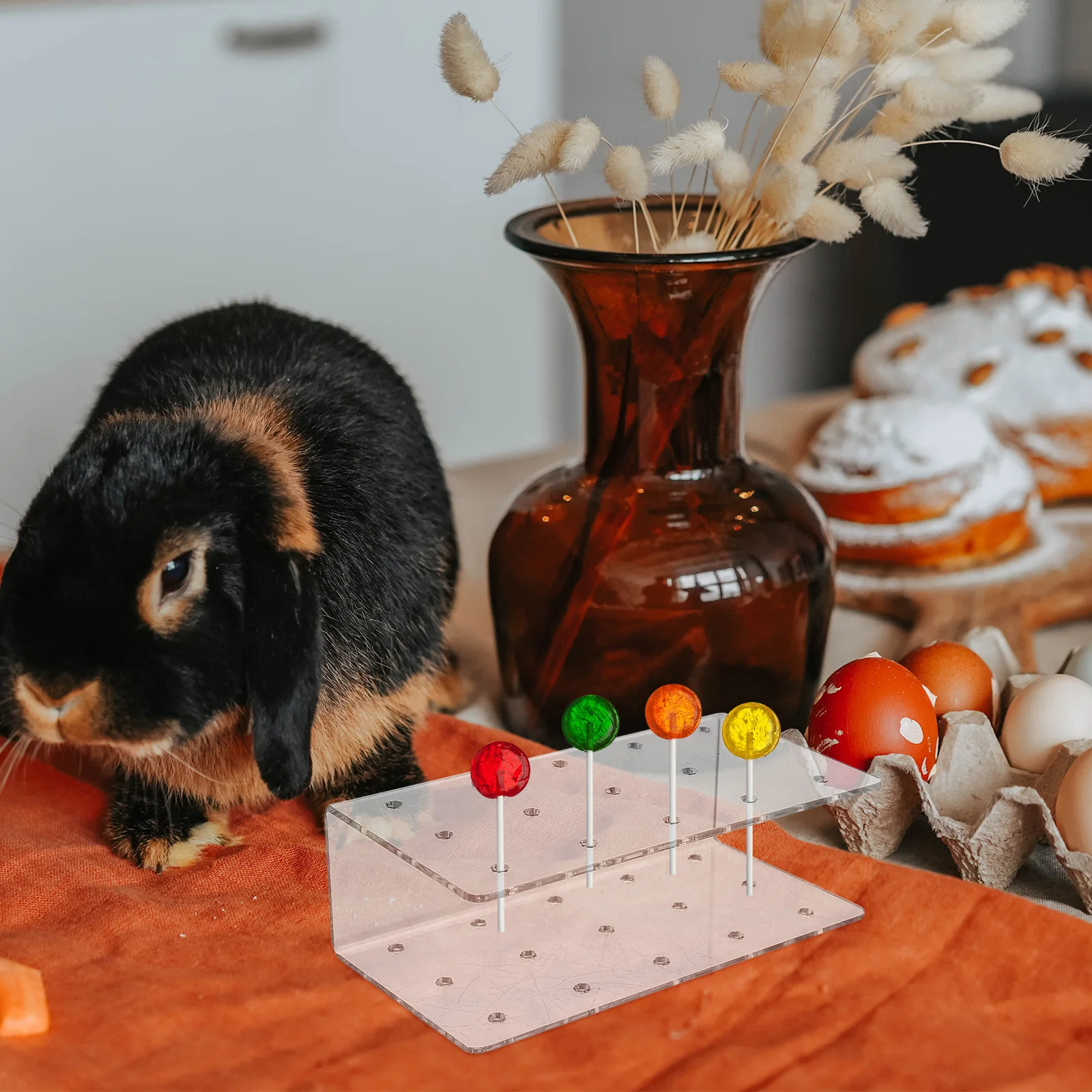 

Multi Hole Acrylic Lollipop Stand Smooth Edge Display Rack Candy Party Wedding Holder Lollipop Stand