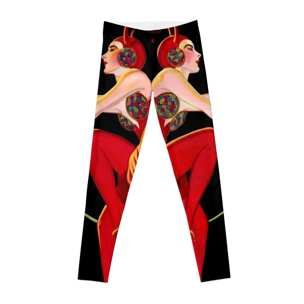 Devilishly dry vodka martini, black variation devil pitchfork vintage advertisement poster / posters Leggings