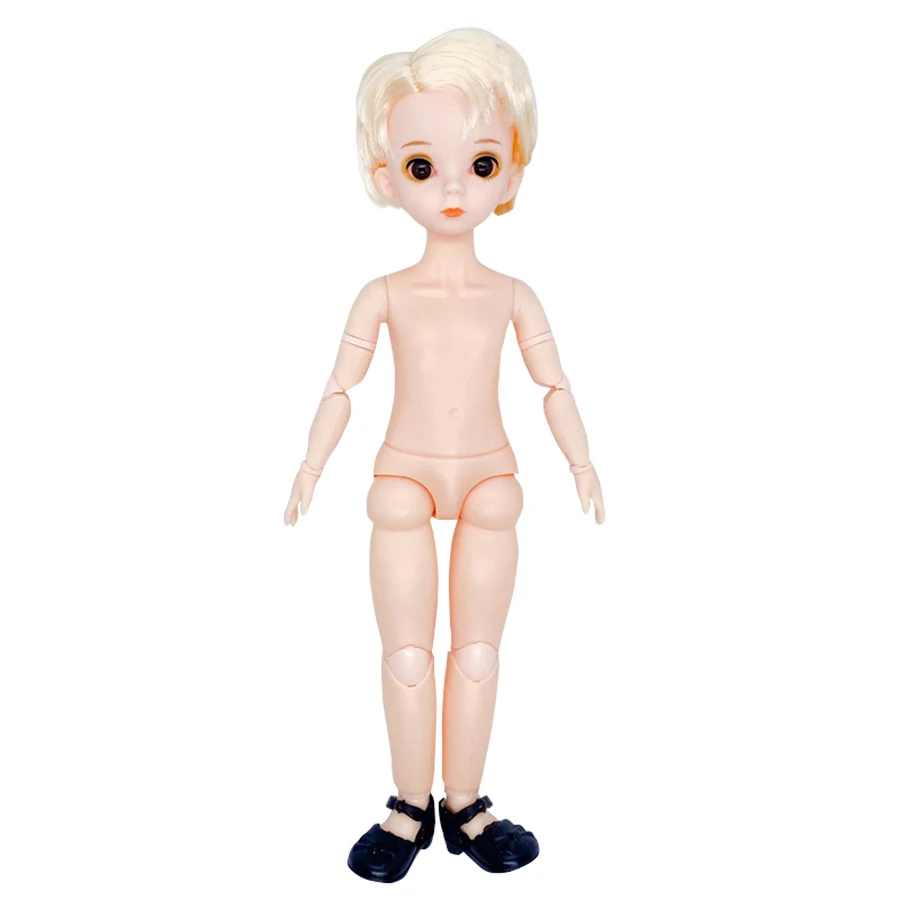 Boys 30cm Dolls With Hair 3D Eyes Shoes 20 Ball Jointed Swivel Naked 12 Inch DIY Collocation 1/6 BJD Doll for Kids Toys