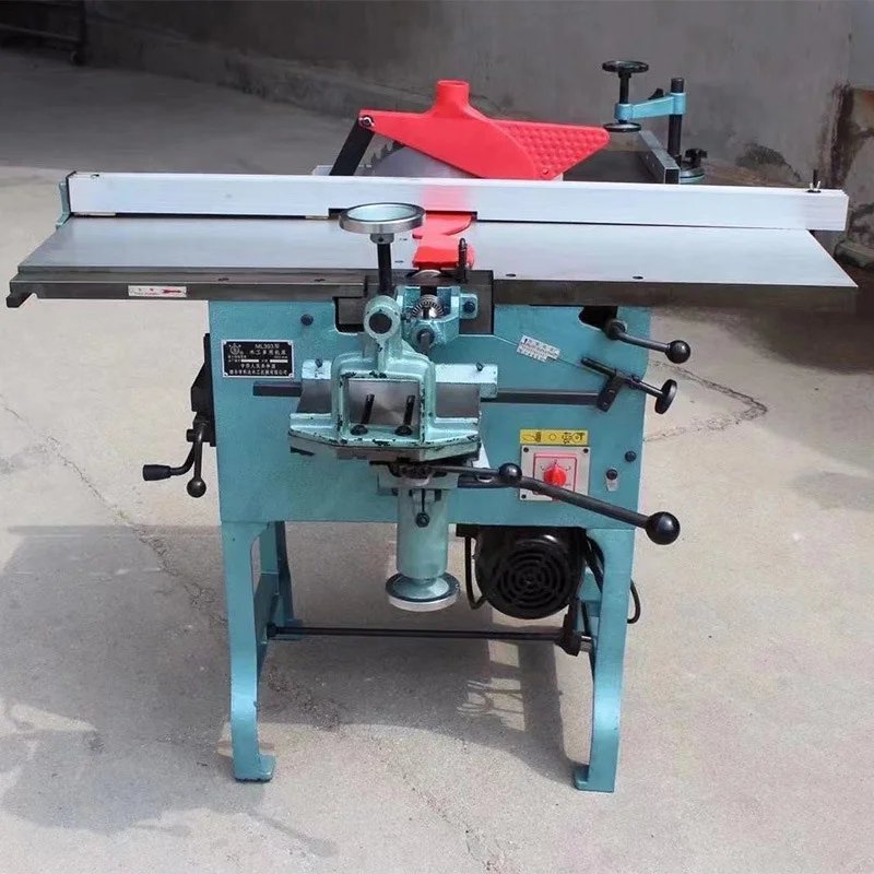 Electric Combination Functional Bench Thicknesser Stump Wood Table Surface Working Planer Multi Woodworking Tools  Machine