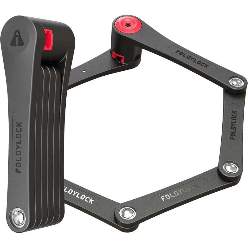 

Seatylock FoldyLock Классический складной велосипедный замок - Запатентованный, безопасный, серебряный велосипедный замок с высокой степенью безопасности - Прочный противоугонный замок