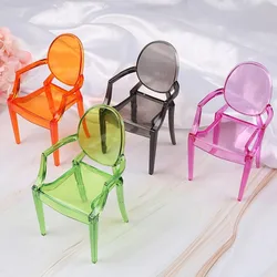 1/6 Scale Dollhouse Leisure Chair Multicolor Plastic Miniature Furniture Photo Props Doll Accessories Mini Backrest Chair
