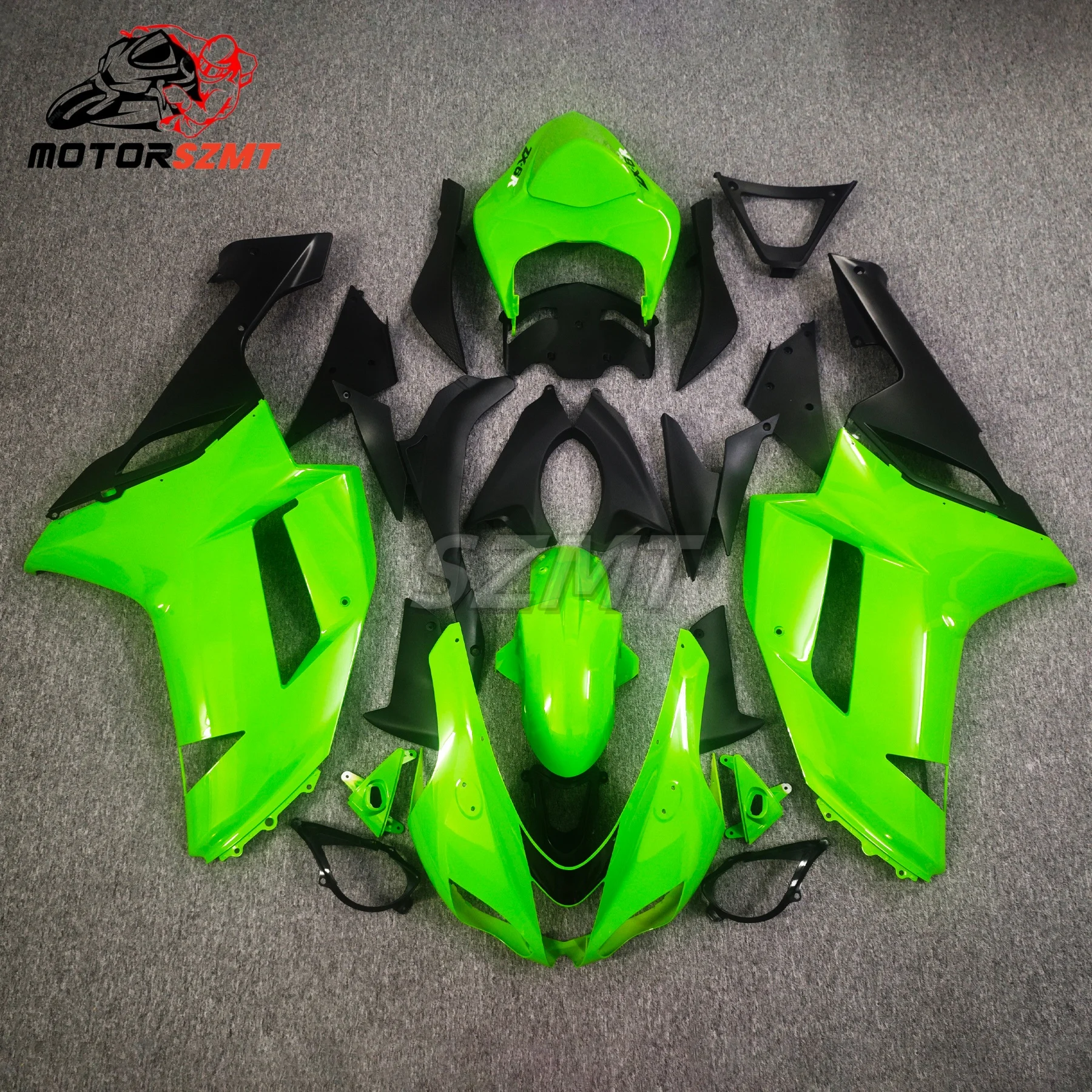 

New ABS For Ninja ZX6R 600 2007 2008 zx-6r zx 6r 636 07 08 Fairing kit Bodywork cowl Bright Black