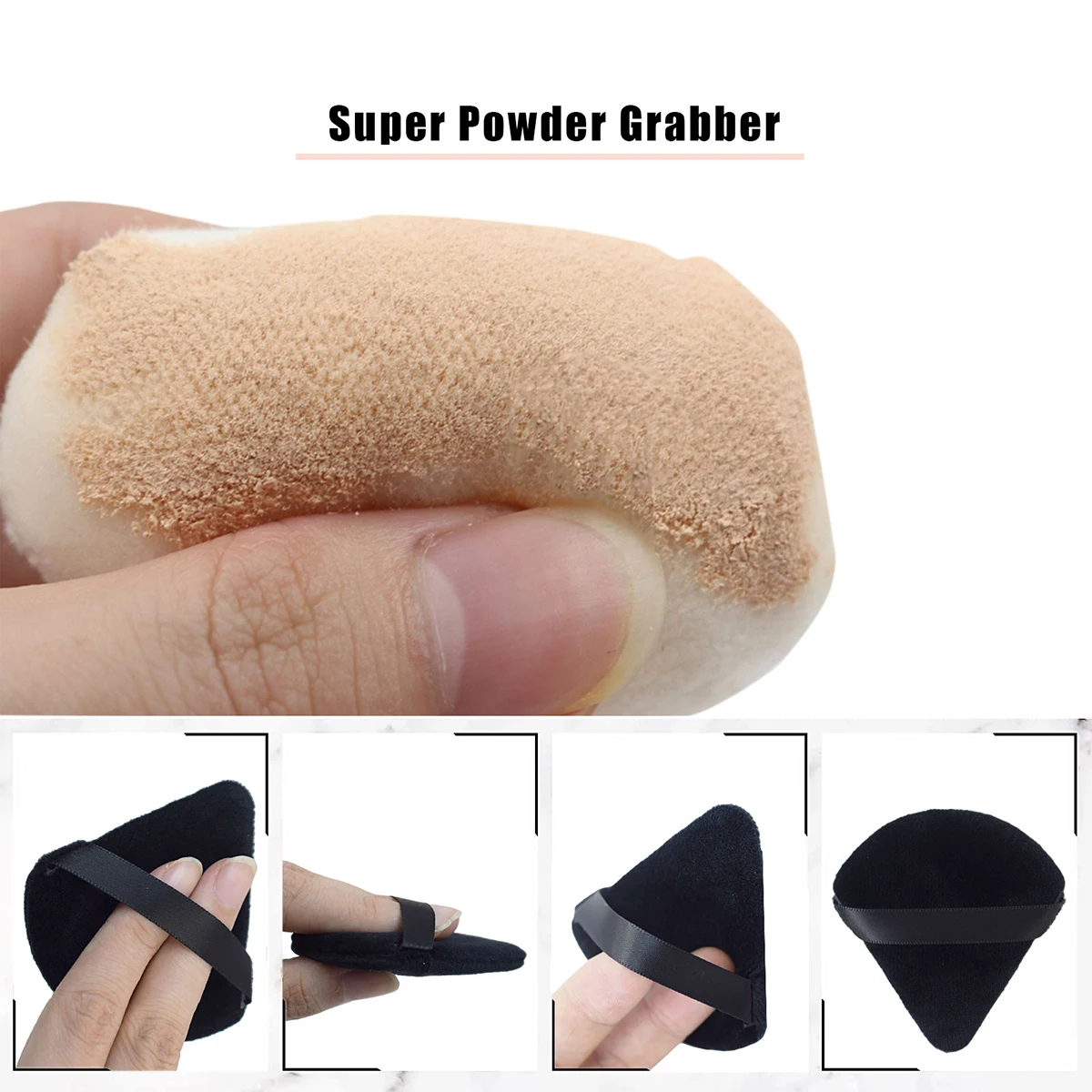 7Pcs Soft Velvet Triangle Cosmetic Sponges Makeup Powder Puff for Contouring Eye Corners Air Cushion