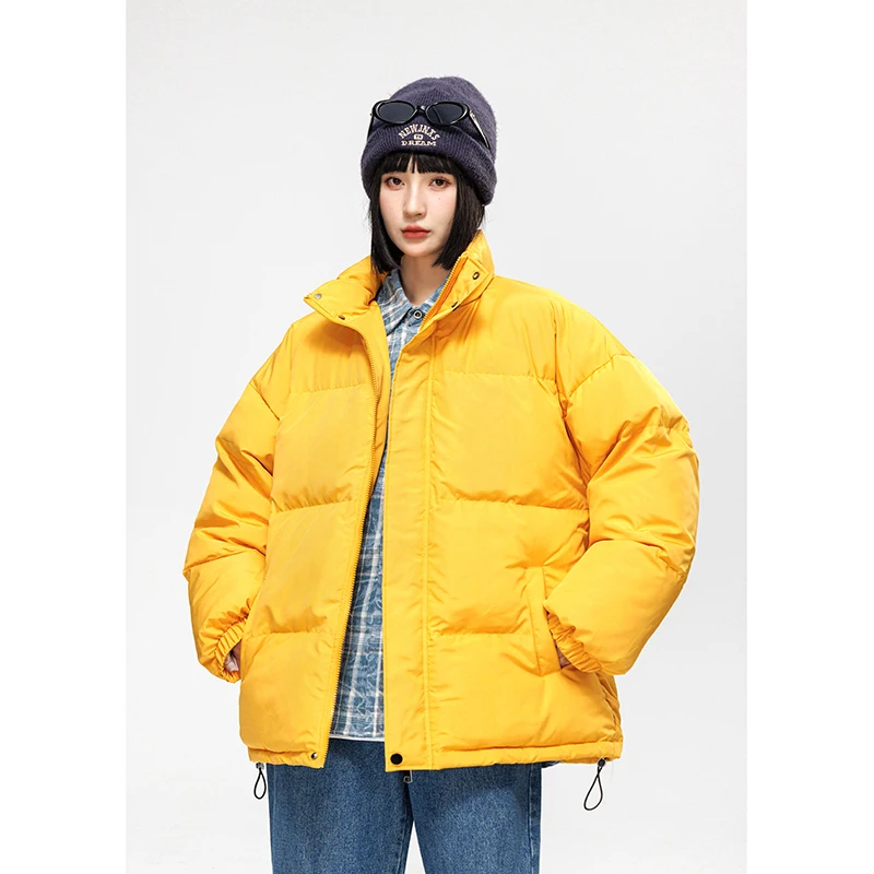 Parkas de Color sólido con cuello de pie Unisex, abrigo grueso, impermeable, cálido y de moda, informal, pareja, nuevo, invierno, 10 colores