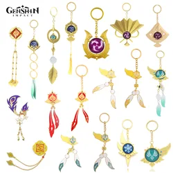 Genshin Impact Vision Of God Keychain Scaramouche Wanderer Kamisato Ayato Nilou Cosplay Key Chain Luminous Feather Pendant Gift