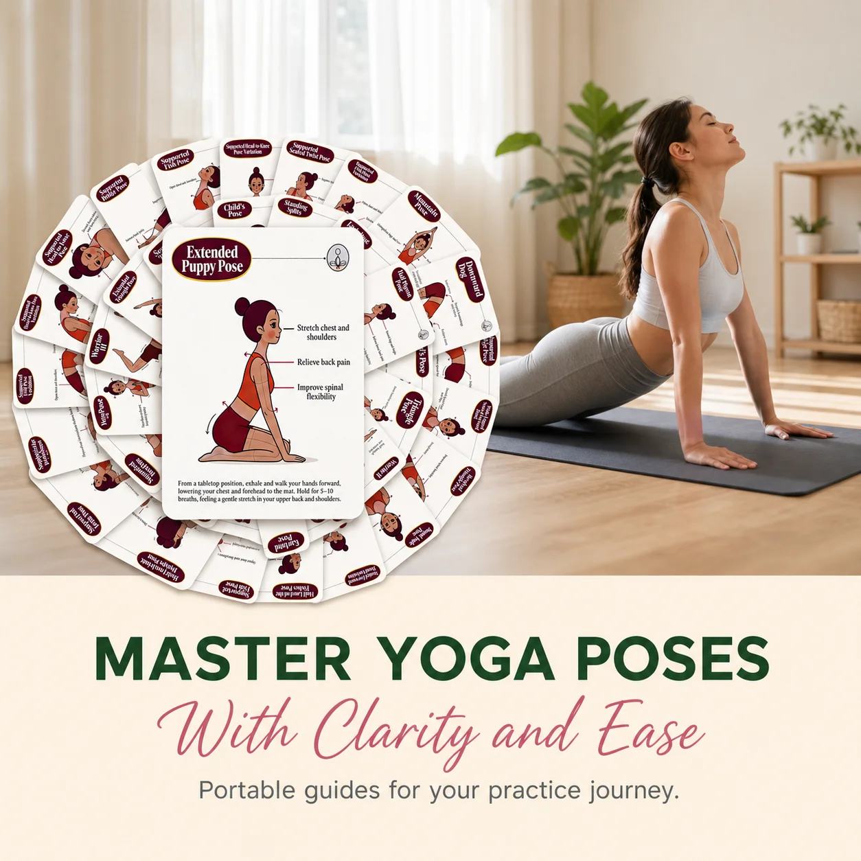 Draagbare yoga-positiekaarten, - Home Gym Guide recensie en prijs