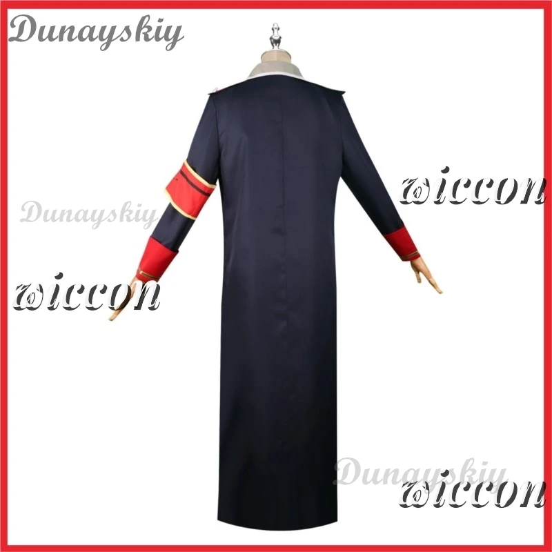 Anime Game Blue Archive Natsume Iroha Cosplay Costume Wig Black Red Military Uniform Long Coat Skirt Woman Sexy Carnival Suit