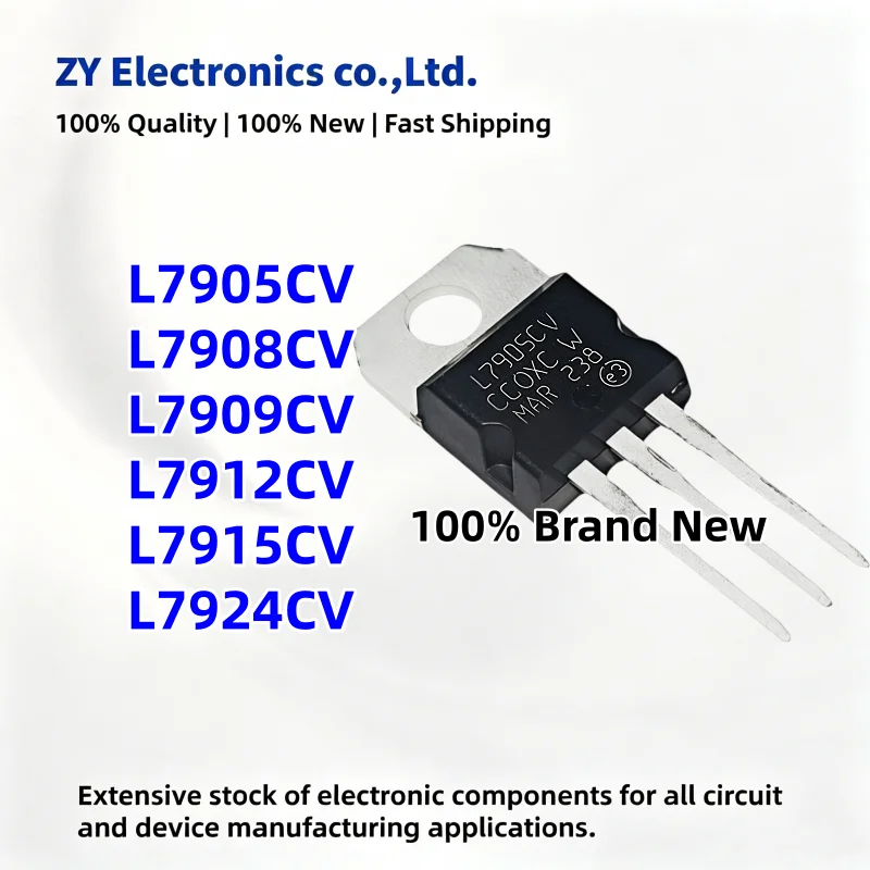 10Piece 100% New L7915CV L7912CV L7909CV L7908CV L7905CV L7924CV L7915 L7912 L7909 L7908 L7905 L7924 TO-220 Transistor