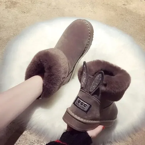 2024 New Women Winter Snow Boots Velvet Padded Shoes Boots Outdoor Fur Keep Warm Shoes Female Solid Casual Boots Shoes for Women