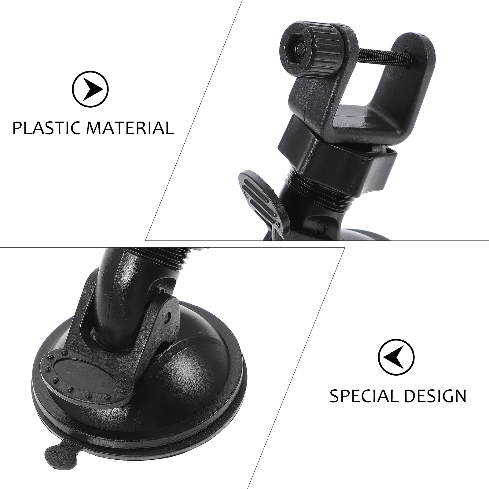 Car Suction Cup Bracket Dashcam for Mount Hard Drive Cage Camera Stand with Swivel Ball Adapters VCR