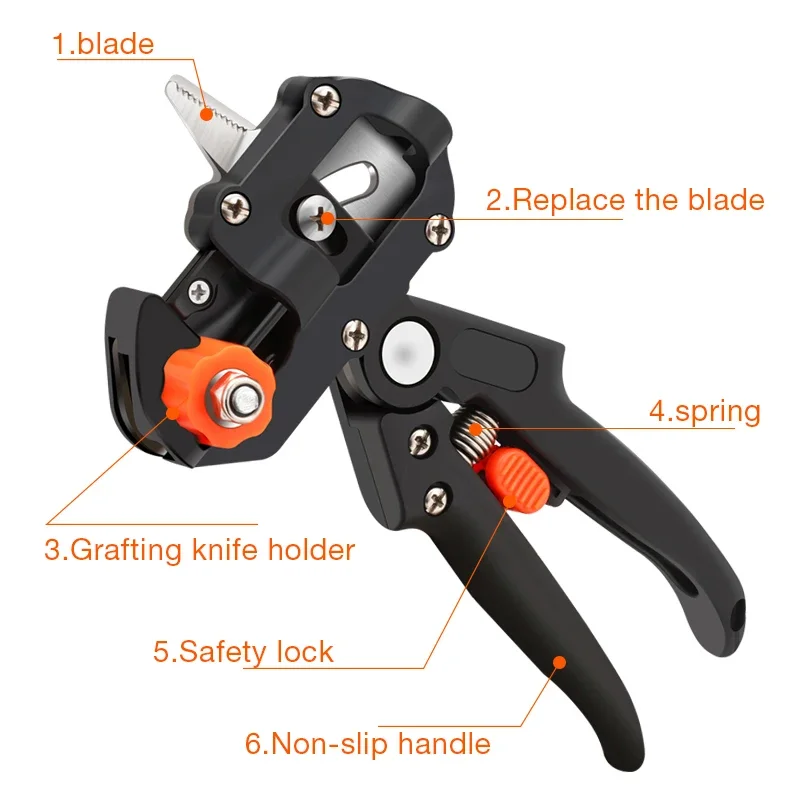 Grafting Pruner Garden Grafting Tool Professional Branch Cutter Secateur Pruning Plant Shears Boxes Fruit Tree Grafting Scissor