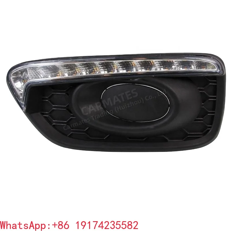 

For Honda Brio 2016 2017 DRL Driving Daytime Running Light with Yellow Turn signal Fog Lamp LED Accessories