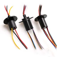 Canal de anillo colector eléctrico de 22mm 5A/10A/15A/30A, adaptador de conector electrónico de junta rotativa de 2/3/4/5/6/8/12 vías