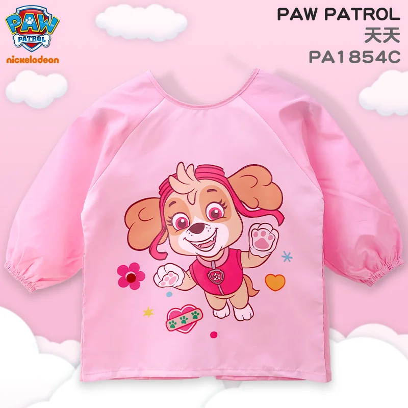 1PC Genuine Paw Patrol Waterproof Eating Smock Infant Toddler Baby Cartoon Long Sleeve Art Apron Feeding Bib for Boys Girls