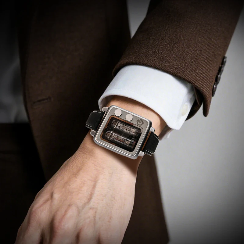 

Часы с беспроводной зарядкой Cyberpunk Wind для подарка парню