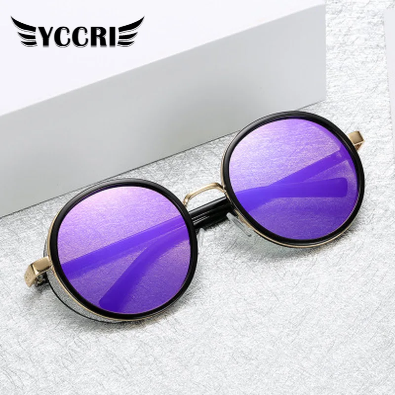 Luxury Fashion SunGlasses Women Gothic Steampunk Round Sunglasses Men Goggle for Ladies Vintage Oculos Female Shades Gafas