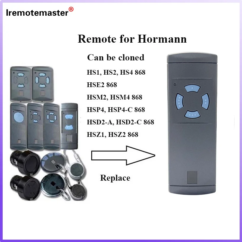 For HORMANN 868MHZ HSM2 HSM4 868mhz Remote Control for Garage Gate Door Opener