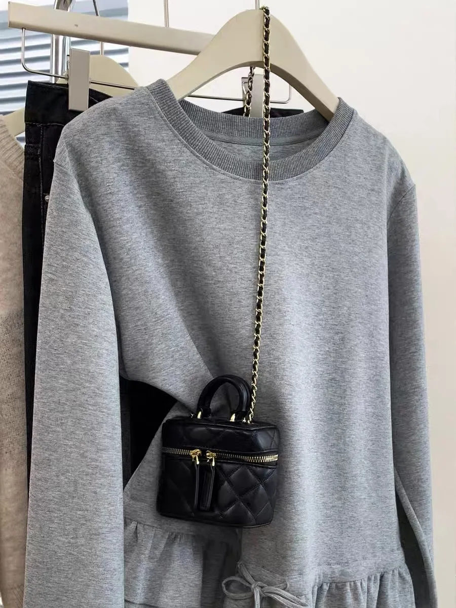 plus Size 300 Pou Women's T-irt Dstring Waist Long Sve Spring Autumn High Sensation Match All pes of Clothes