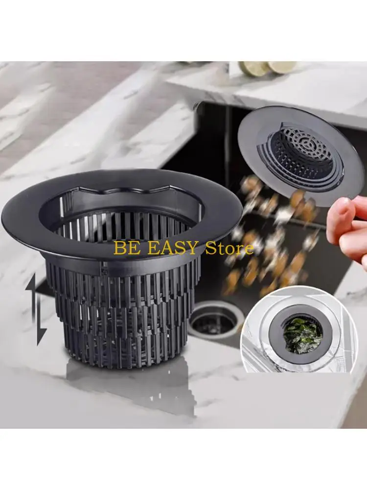 

E28F Сливная корзина для кухонной мойки Пластиковый круглый фильтр для раковины Противозасоряющийся фильтр Сливная пробка сетка