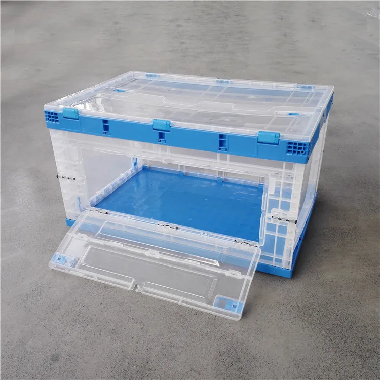 Stackable Plastic clear Storage Folding Us General Tool Container Box Crate Containers Bin with Lid