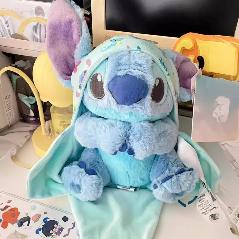 Disney Swaddle niemowlę Stitch wypchana pluszowa zabawka lalka Cartoon Anime rysunek rzuć poduszka dekoracja pokoju prezenty urodzinowe dla dzieci