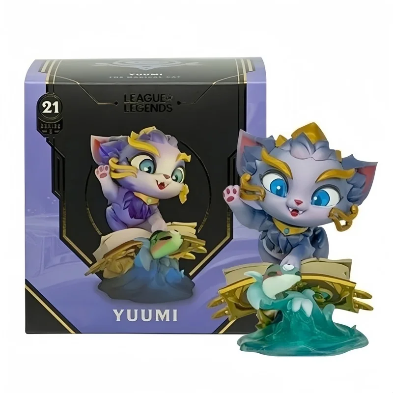 9cm Original Lol League Of Legends The Magical Cat Yuumi Game Statues Magic Cat Anime Action Figures Collectible Model Kids Gift