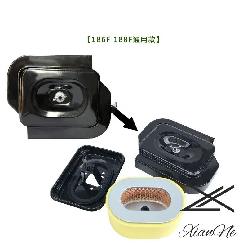 AIR CLEANER ASSY FOR 170F 178F 186FA 188F 3KW 5KW DIESEL FILTER HOUSING ELEMENT ASSEMBLY GENERATOR TILLER
