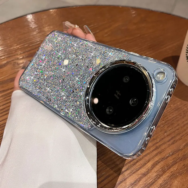 Funda de lujo con purpurina ostentosa para OPPO Find X8 pro Reno13F Realme C75 14X C67 C53 A40 A79 fundas Findx8 regalo de moda para chica lindo