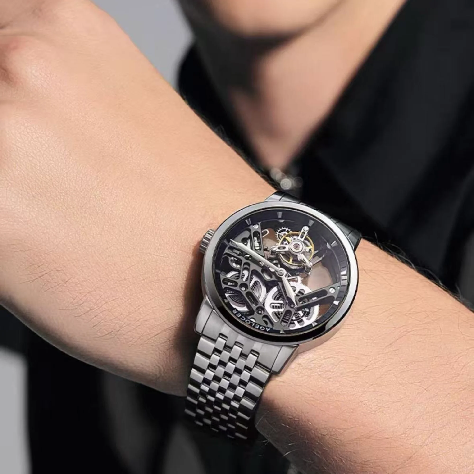 Classic men's high-end mechanical watch skeleton fashion watch boyfriend birthday gift