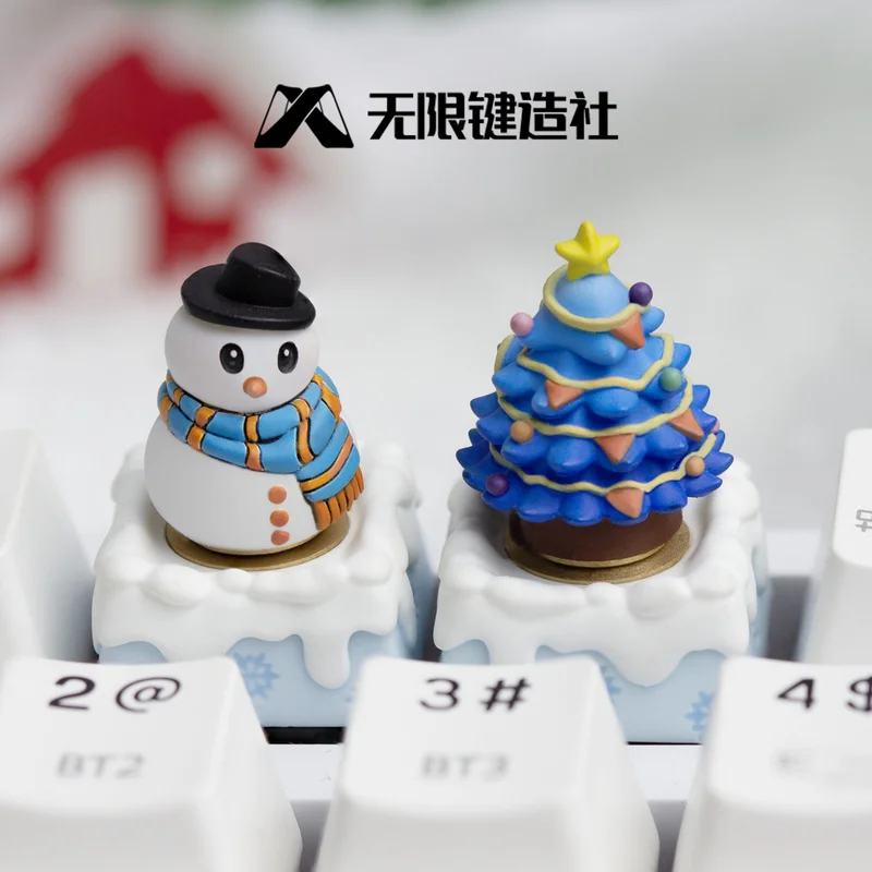 

Christmas series keycaps, single personality creative original resin cute mechanical keycaps, customized ESC gift