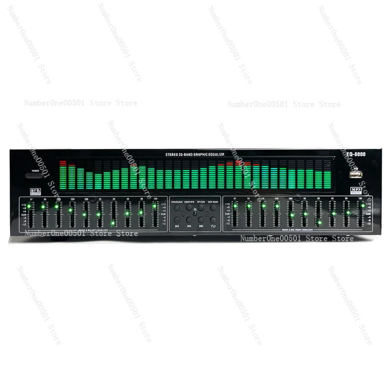 المهنية EQ التعادل بلوتوث 5 4 البصرية محوري فك تشفير الصوت الرقمي مشغل USB HiFi المضخم ل BrandX