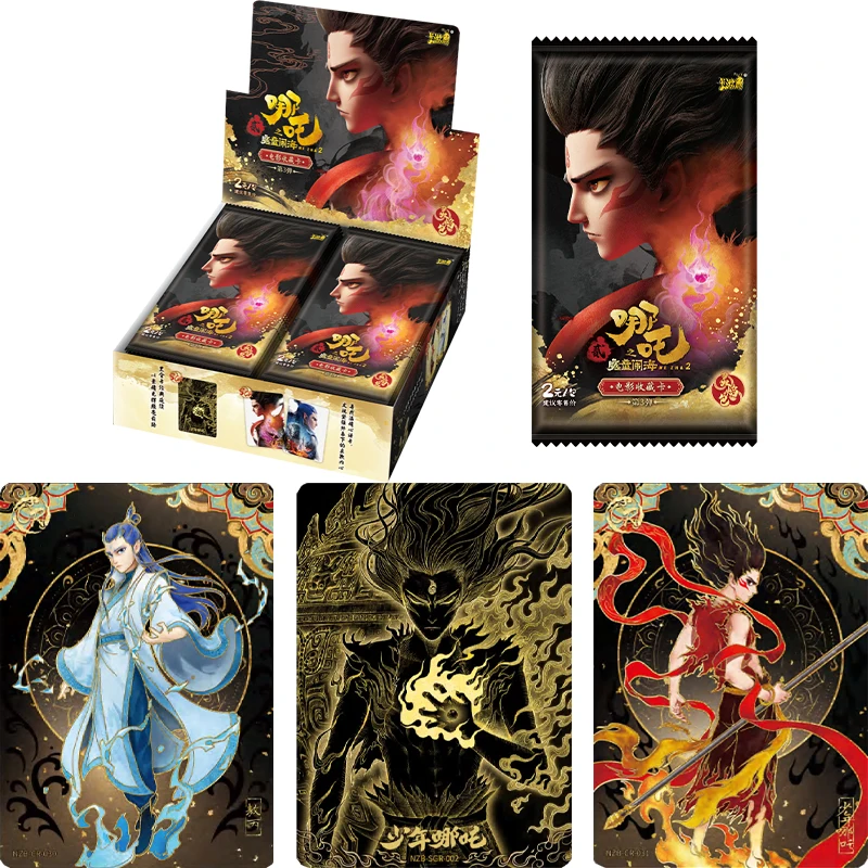 

KAYOU натуральная карта Nezha Devil Boy Conquers The Dragon King Series Flame Pack Редкий SCR фильм аниме коллекционные карты игрушки подарки