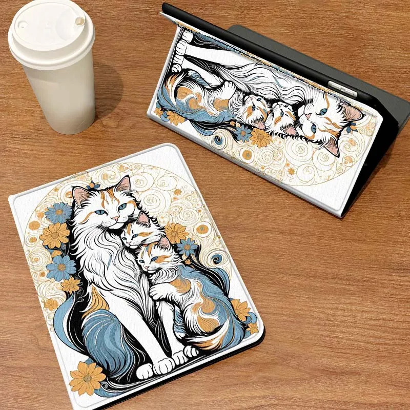 

Cartoon Cat Night Star For Samsung Galaxy Tab S6 S7 S8 S9 S10 S11 FE Plus Lite Tablet Case