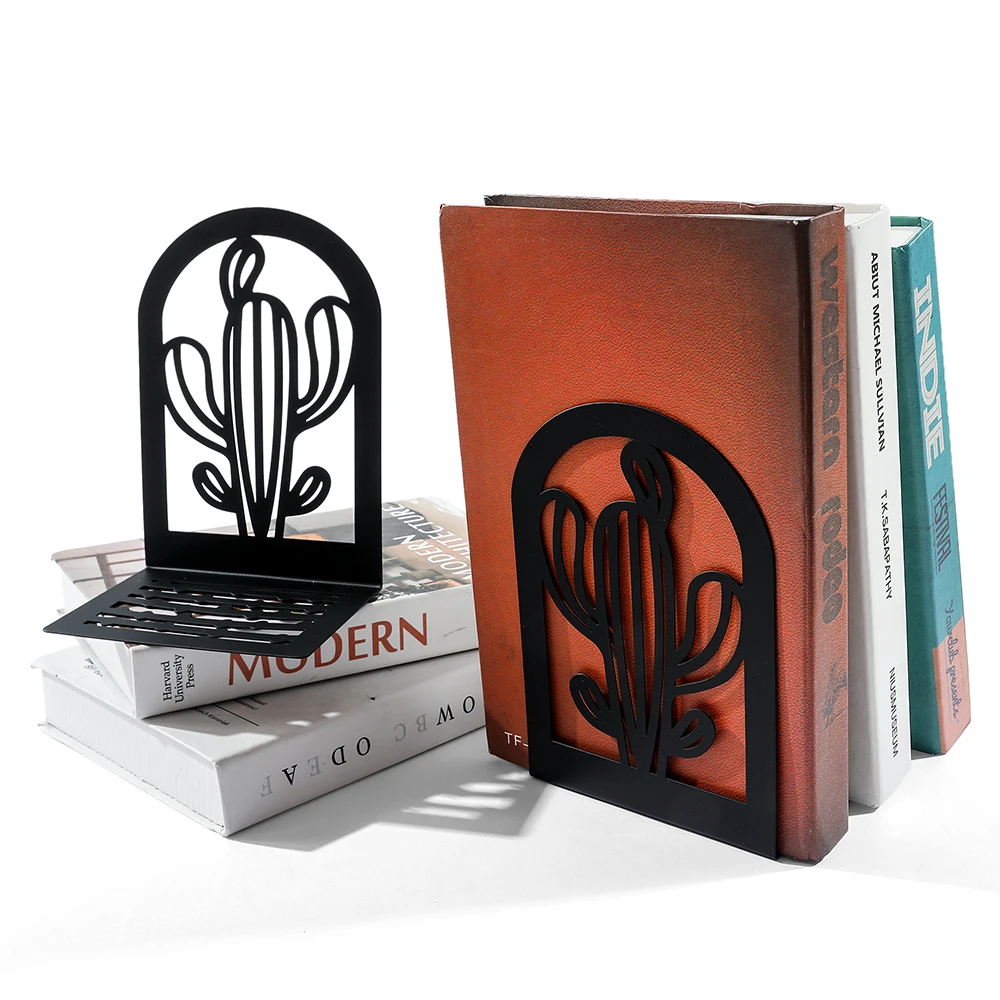 Imagem -04 - Cactos Heavy Duty Metal Bookends Book Rack Estante para os Amantes Escritório e Desktop Home Suprimentos