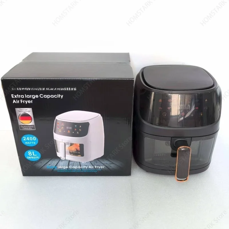 8L Touch Screen Smart Air Fryer, Multi-function Baking Oven, Household Chips Roaster For Kitchen Food Prep Home Supply
