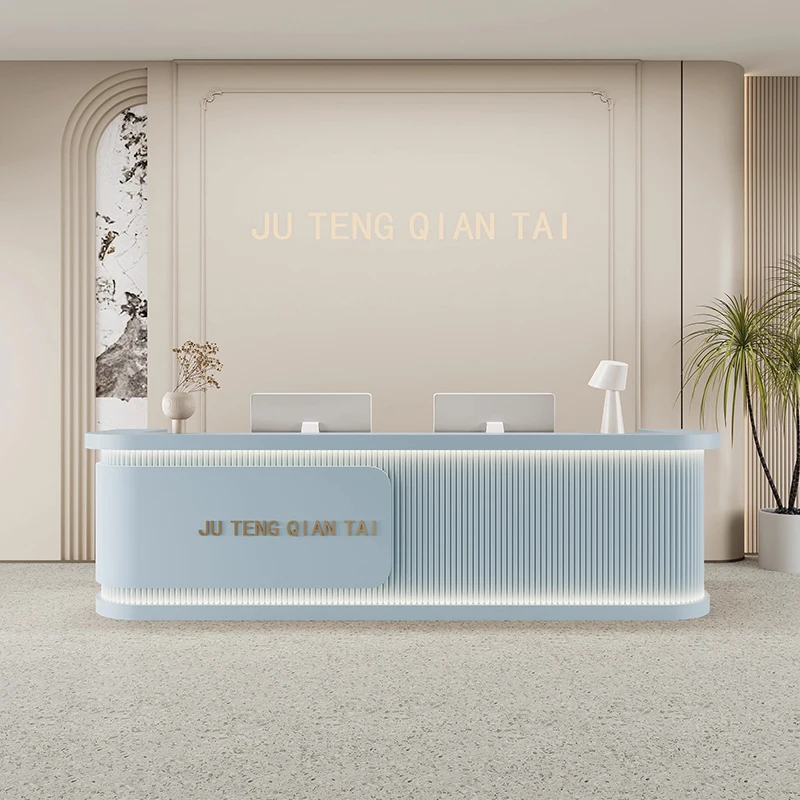 Banco reception dal design elegante, banchi reception moderni e minimalisti nordici, ricevitori salvaspazio, mobili per ufficio Mstrador
