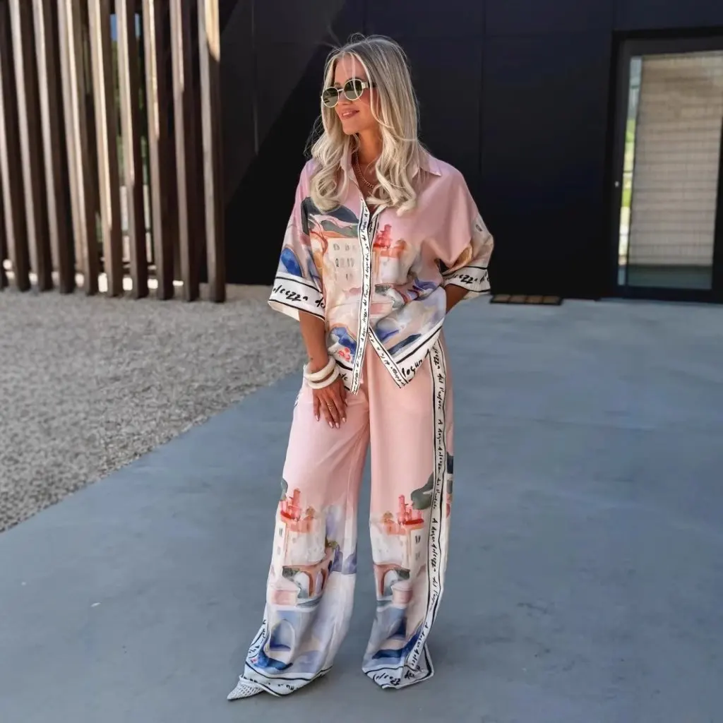 

New Women's Casual Fashion Elegant Loose Shirt European American Style Independent Station Suit for