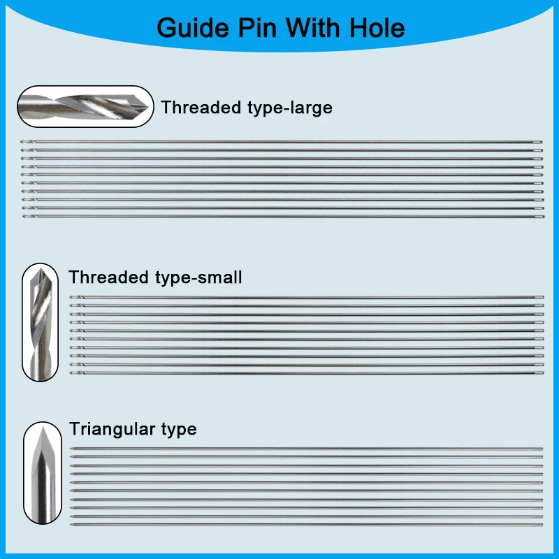 

10pcs Kirschner Wire Pins Threaded K-Wire Pins Diameter 2.4mm Autoclavable Orthopedics Pet Surgical Instruments