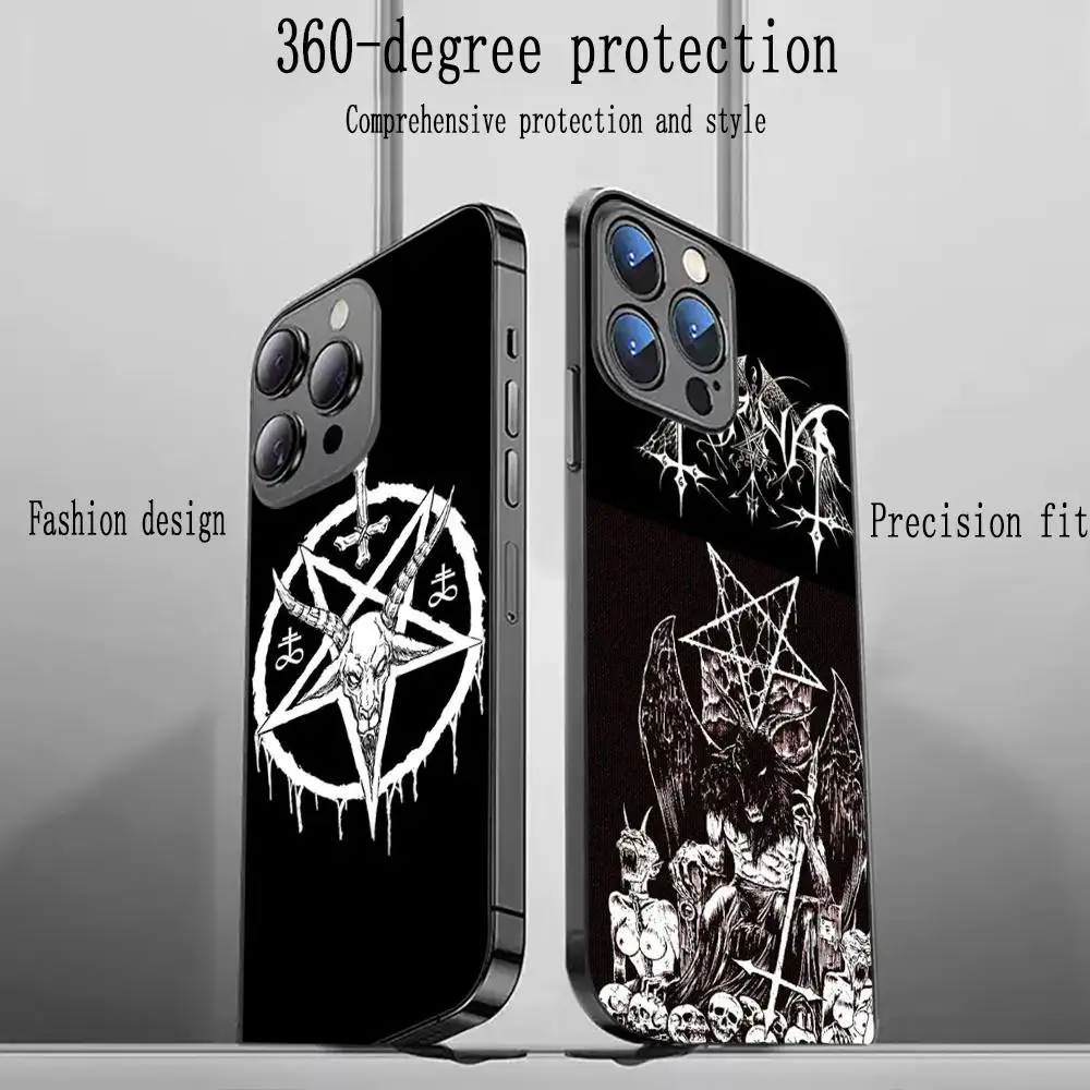 Dark demon cool design Phone Case For iPhone 16 15 14 13 12 11 X XR XS 8 Plus Mini Pro Max Soft black Shockproof Cover