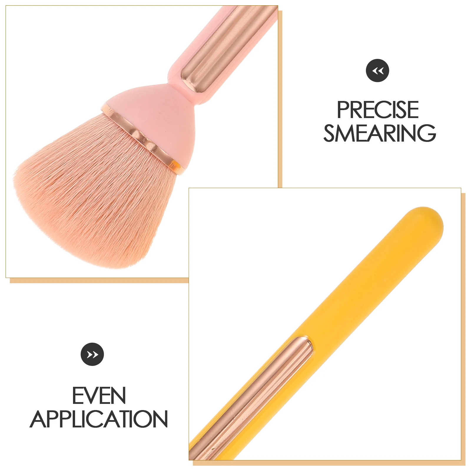 2pcs Lotus Shaped Makeup Brush Long Handle Soft Powder Blush Highlighter Face Brush Portable For Travel Everyday Use Compact