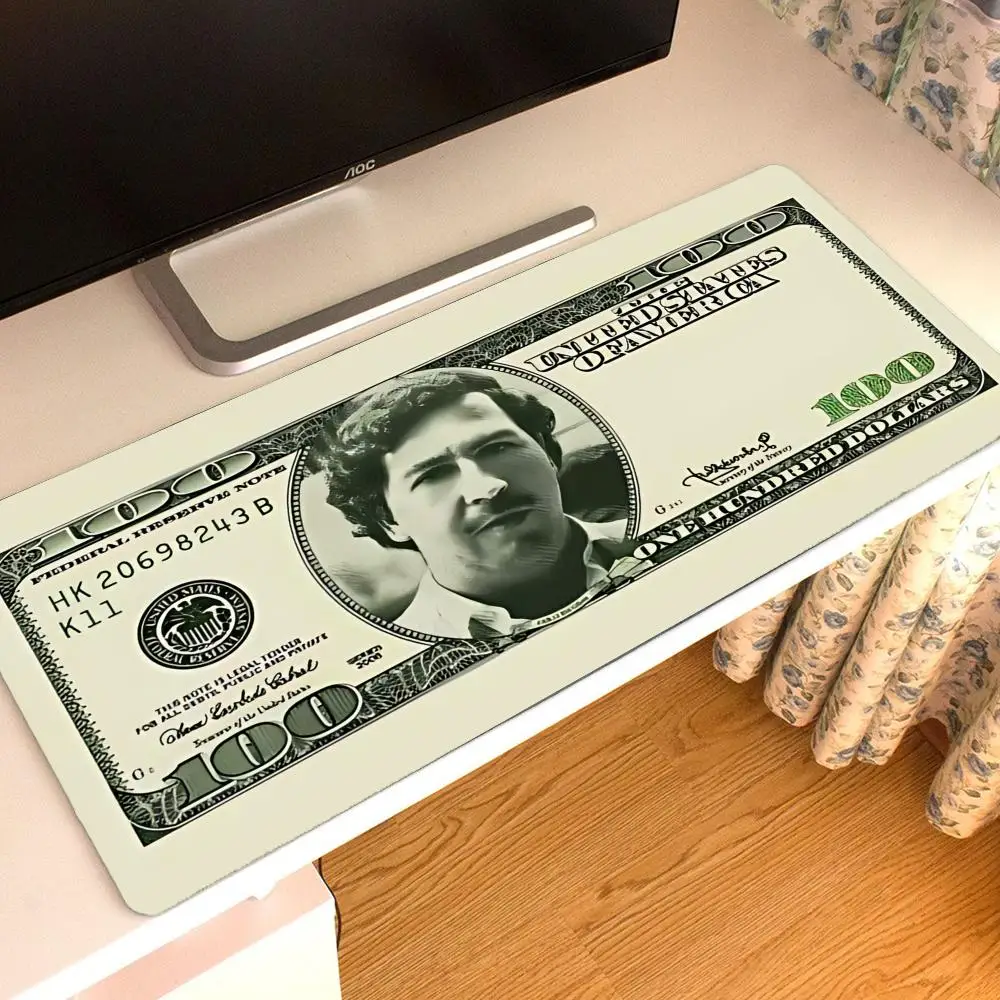 Movie Pablo Escobar Mouse Pad Tapetes de Mesa Teclado, Borracha Kawai, Tapete de Mesa Antiderrapante, XXL90x40cm