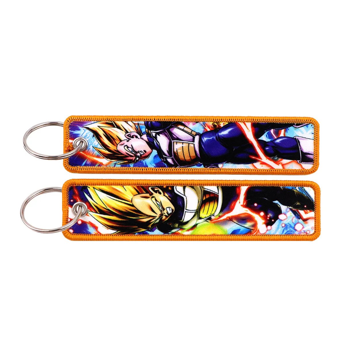 Anime Dragon Ball Z Embroidered Keychain, Double-Sided Woven Badge Key Pendant, Suitable for Backpack and Car Key Decoration, Trendy Gift for Dragon Ball Fans - view 6