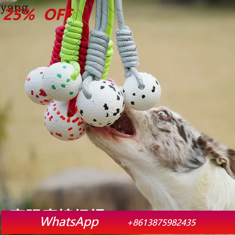 

CX Dog Toy Balls Pet Solid Teething Balls Popcorn Rope Balls