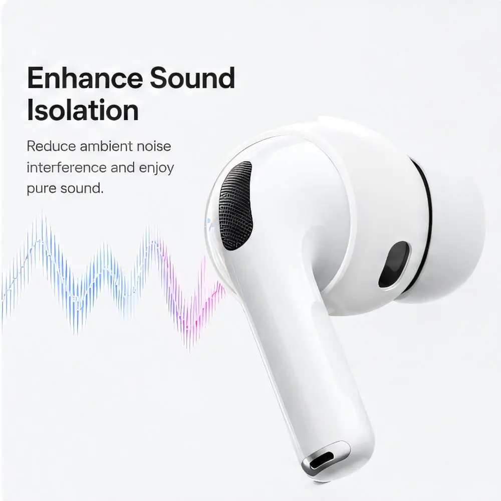 For AirPods Pro 3 XDcase 6 Pairs Silicone Anti-slip Sports Ear Covers Kit, Cleaning Brush Color Random view 2