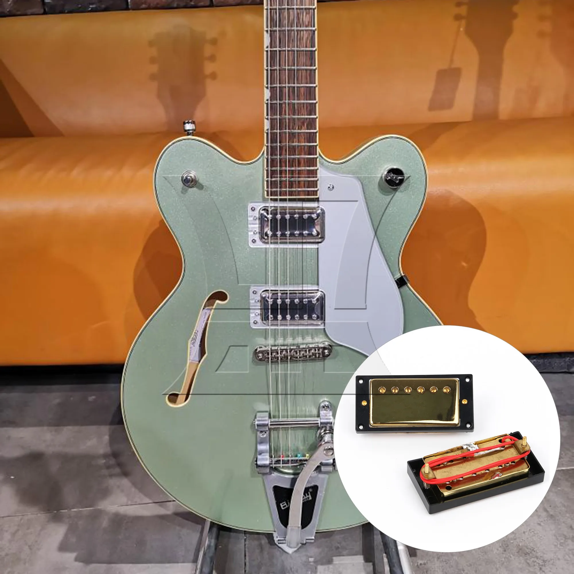 

Набор золотых двойных звукоснимателей Yibuy для электрогитары