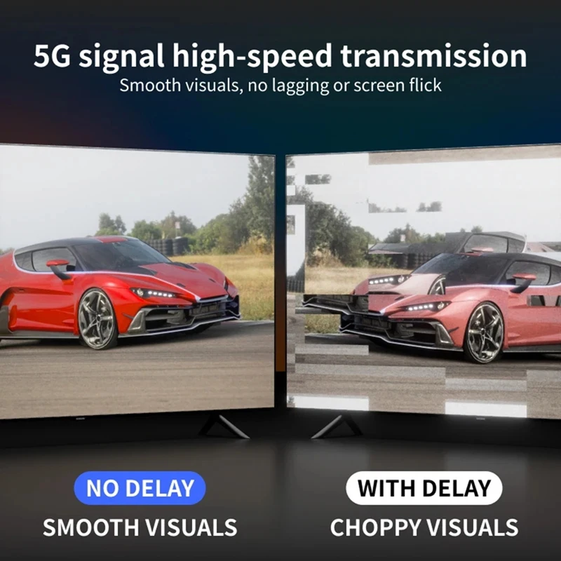 เครื่องส่งและรับสัญญาณ HD-MI ไร้สาย 4K กล่อง Full HD แบบพกพา Plug-And-Play ไม่ต้องใช้แอพหรือบลูทูธ