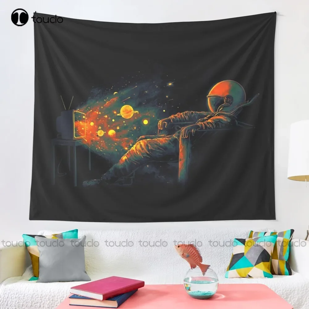 القناة الكونية الكوكب المجرة الكونية نسيج قماش مزخرف جداري في المتجر بطانية نسيج غرفة نوم المفرش الديكور غطاء الجدار #2