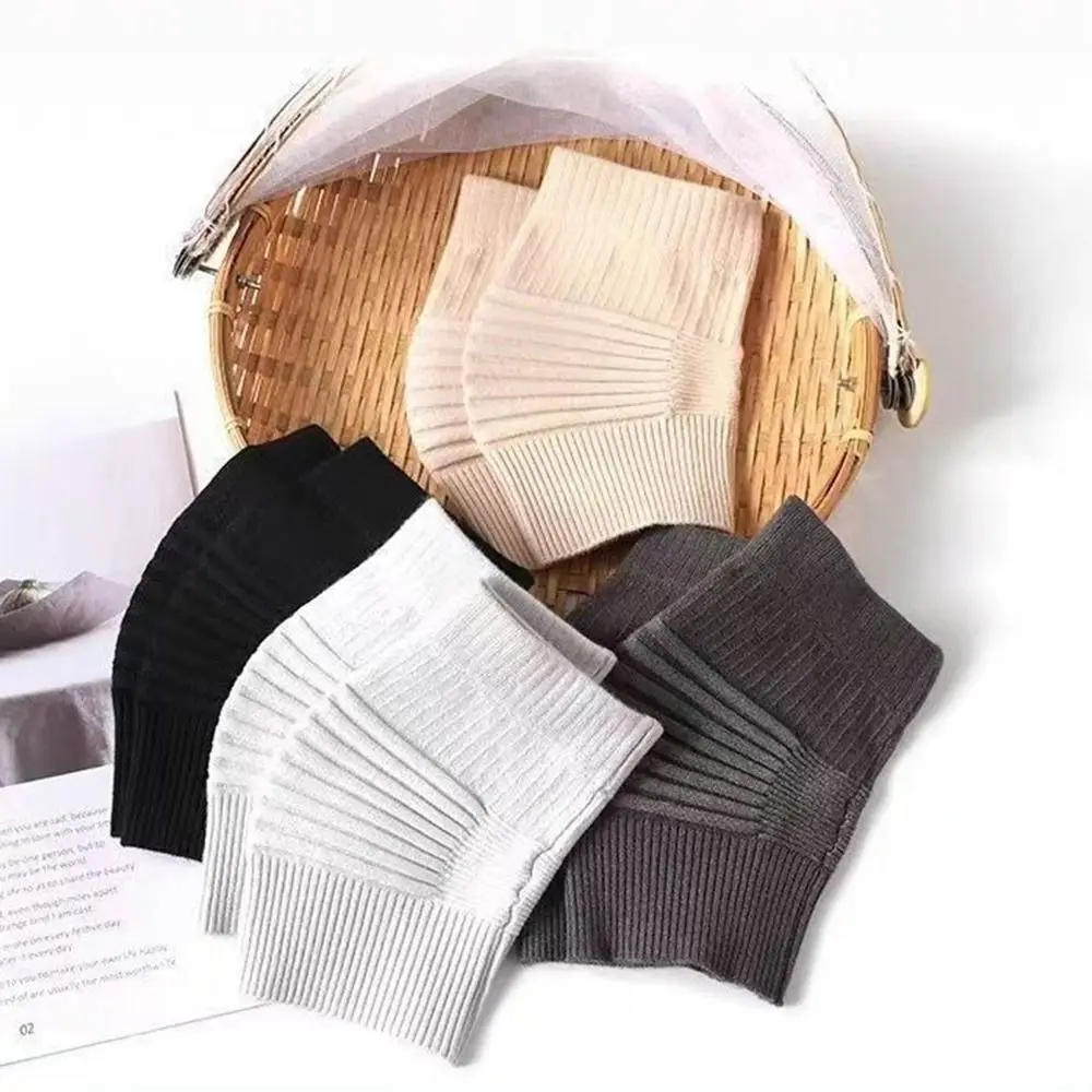 Women Men Cotton Knee Warmers Soft Thermal Stretch Fit Knee Brace Pads Knitted Knee Protector Sleeve Suitable for Old Cold Legs